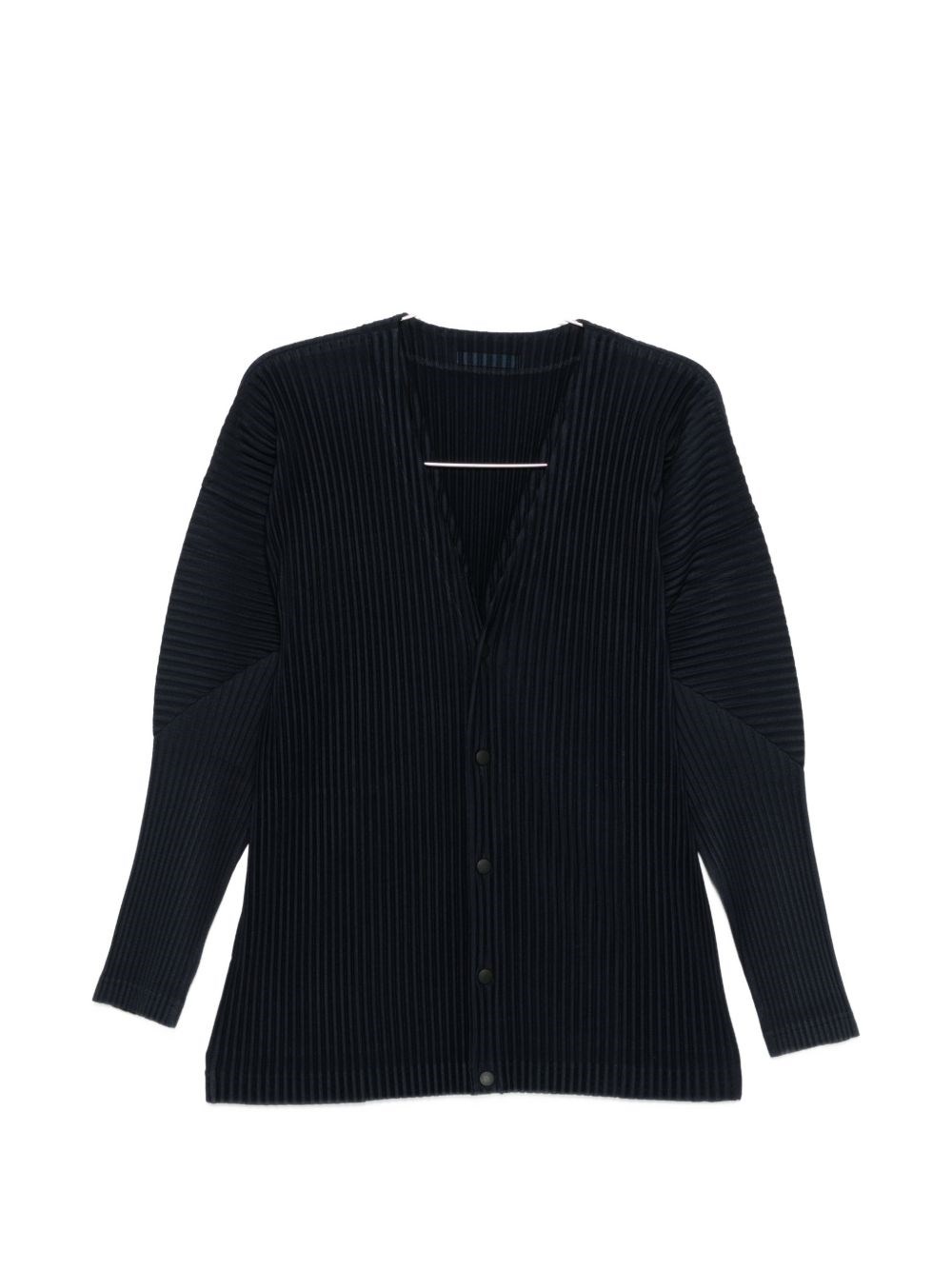 HOMME PLISSE’ ISSEY MIYAKE Pleated V-Necked Cardigan HOMME PLISSE’ ISSEY MIYAKE Pleated V-Necked Cardigan