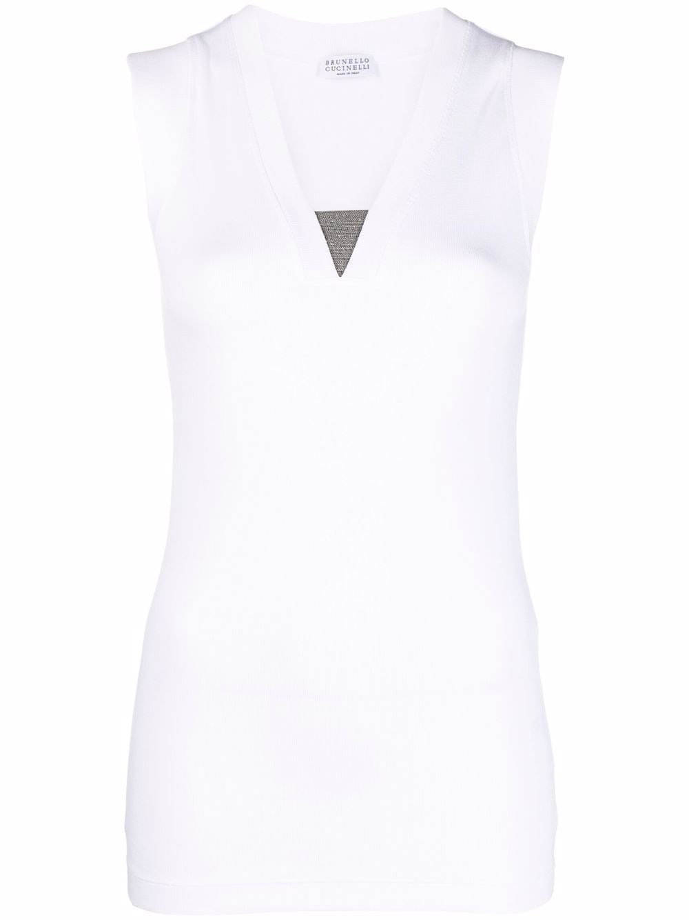 Brunello Cucinelli Cotton Tank Top In White