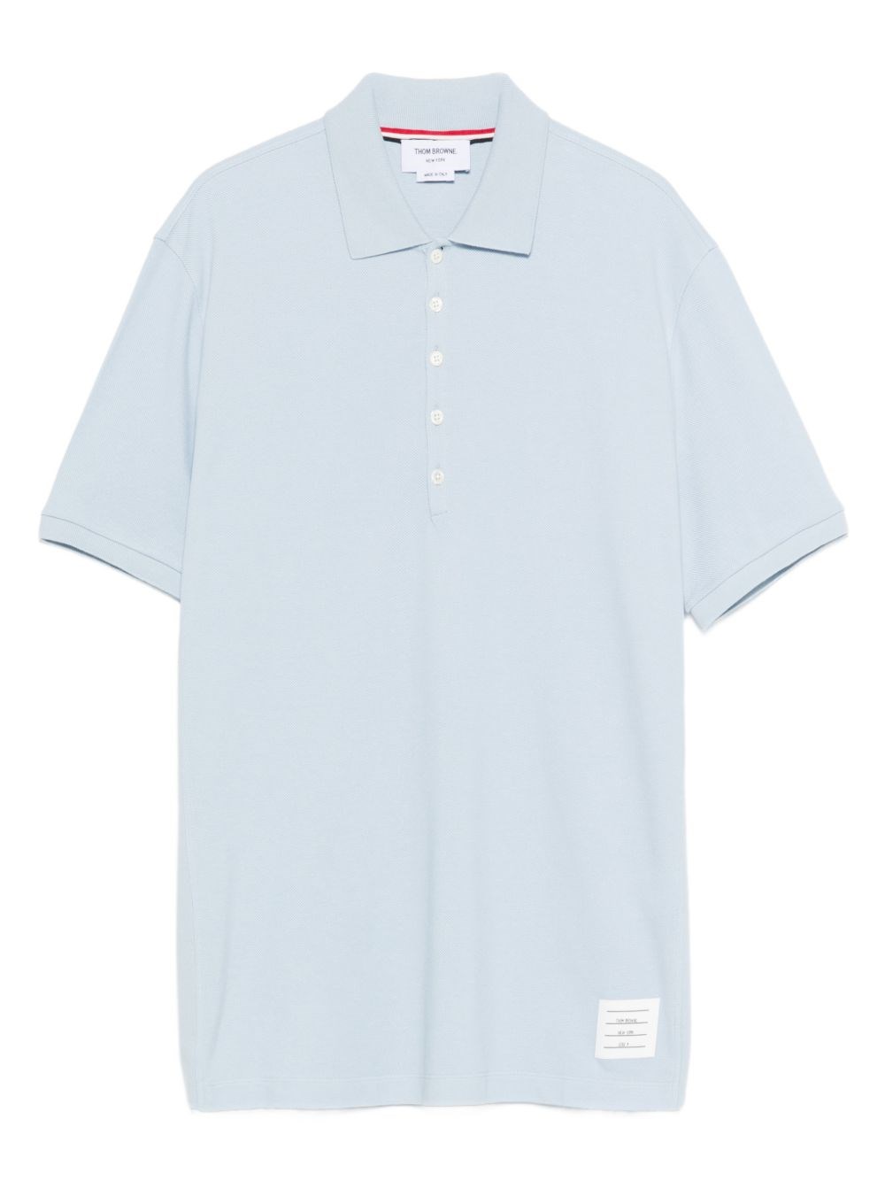 Thom Browne Cotton Polo Shirt In Blue