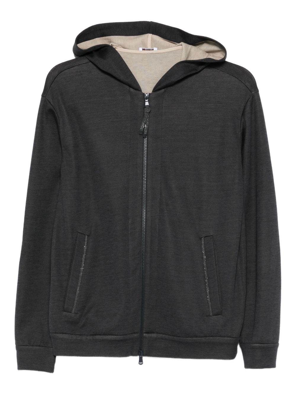 Brunello Cucinelli Hoodie Made From Cotton And Silk In Green