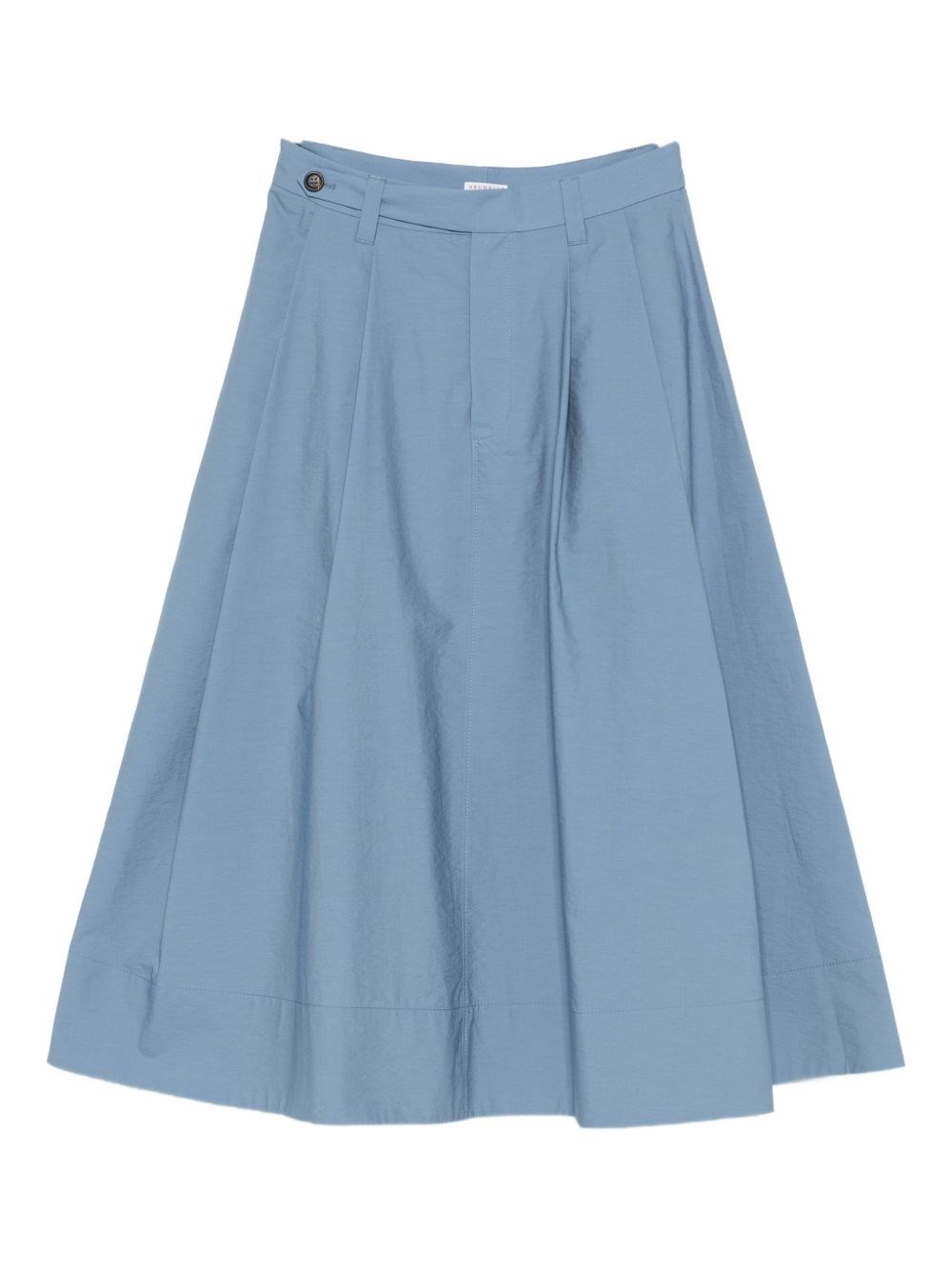 Brunello Cucinelli Cotton Long Skirt In Blue