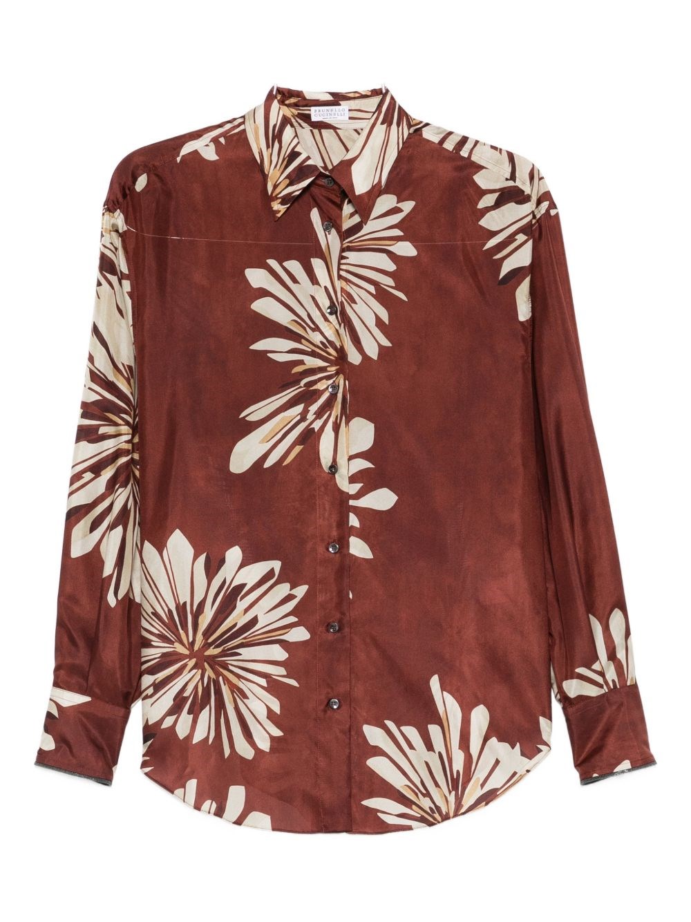 Brunello Cucinelli Printed Silk Shirt