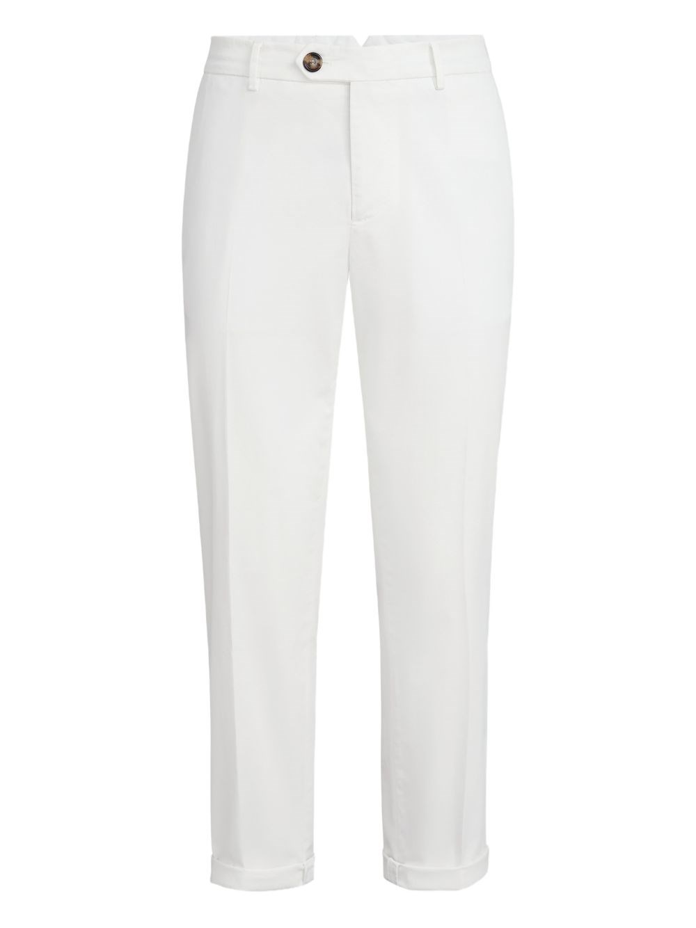 Brunello Cucinelli Button-fastening Belt-loops Trousers In White