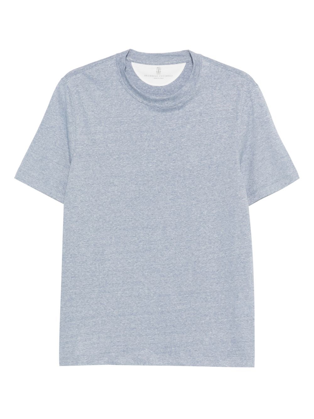 Brunello Cucinelli Linen Blend T-shirt In Blue