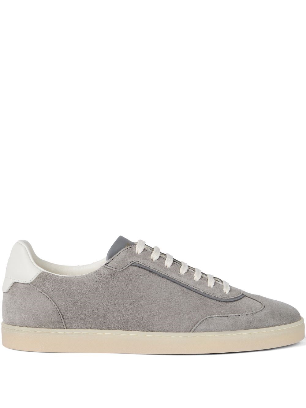 Brunello Cucinelli Leather Sneakers In Gray