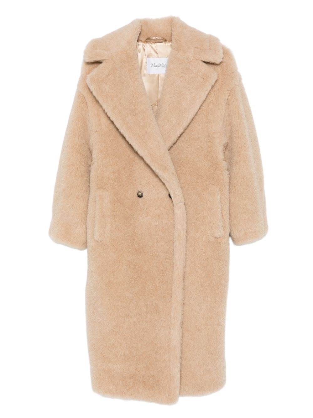 Max Mara Double-breasted Coat In Sand