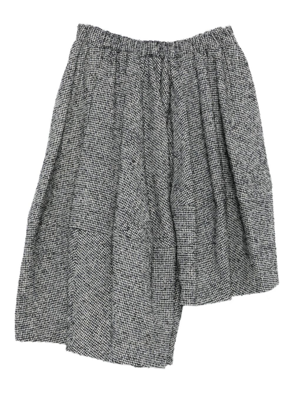 Comme Des Garçons Comme Des Ga Wool Asymmetric Skirt In Black