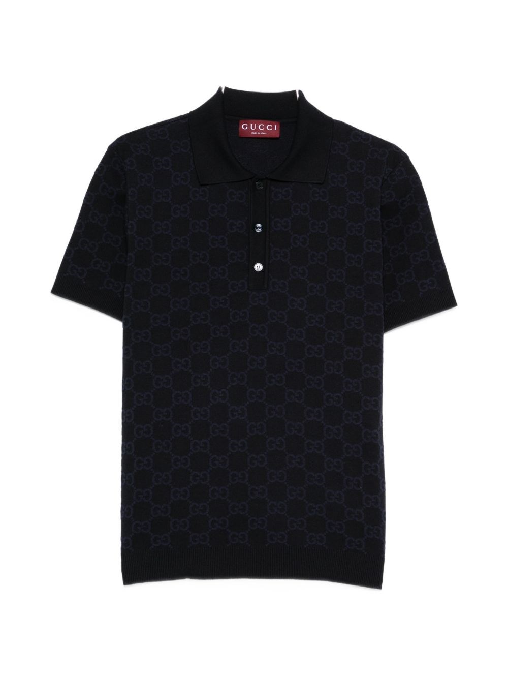 Gucci Gg Cotton And Silk Polo Shirt