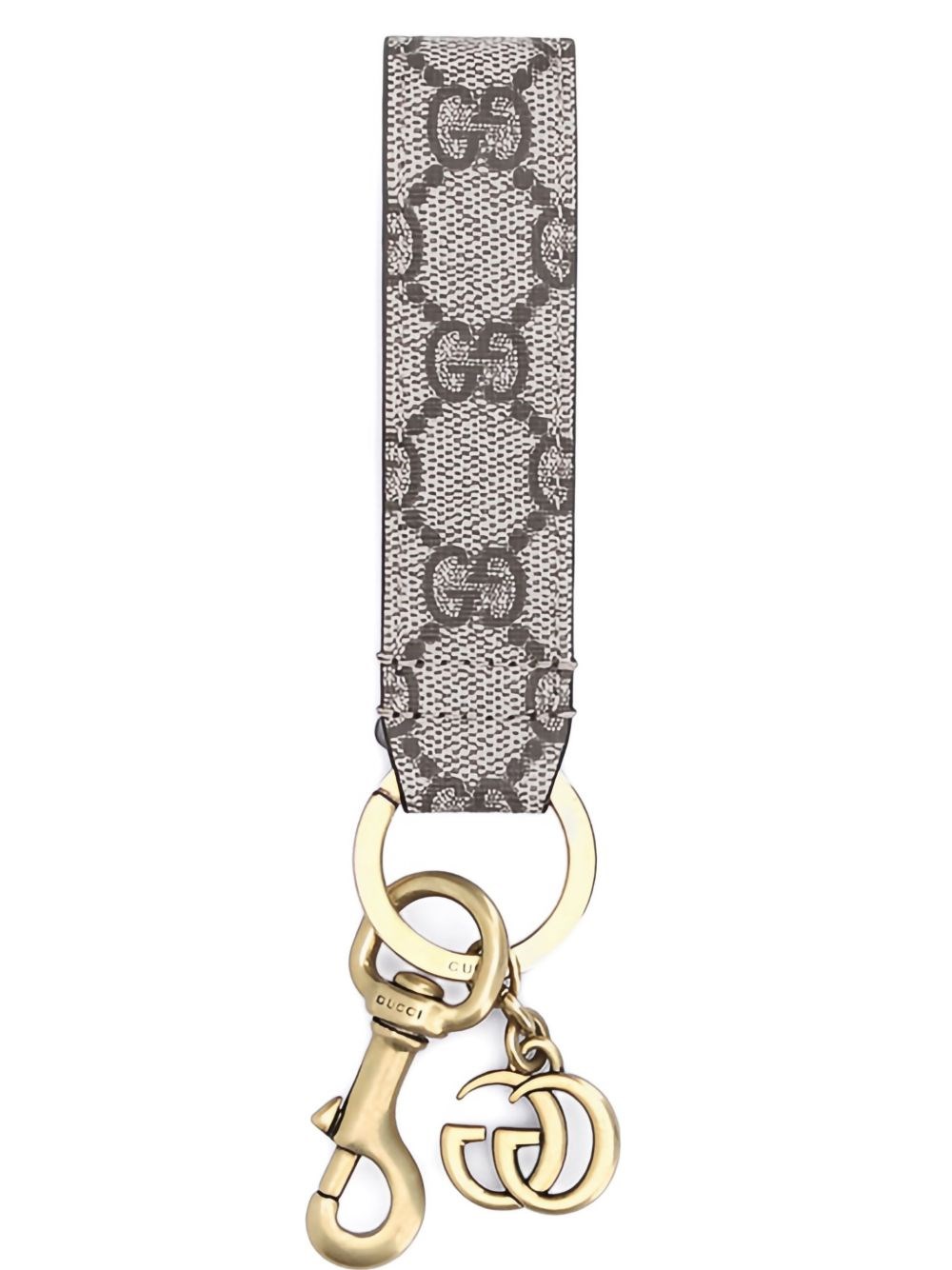 Gucci Ophidia Gg Monogram Keyring In Gray