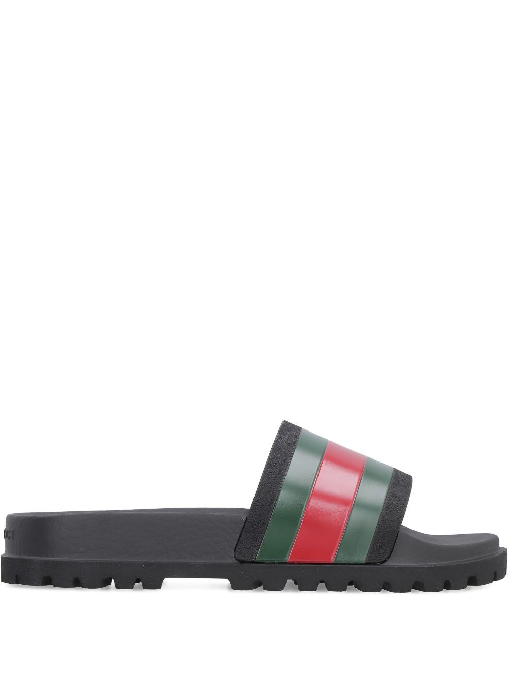 Gucci Pantoletten Mit Webdetail In Black