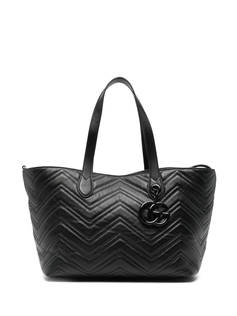 Gucci Women Gg Marmont Leather Tote Bag In Black