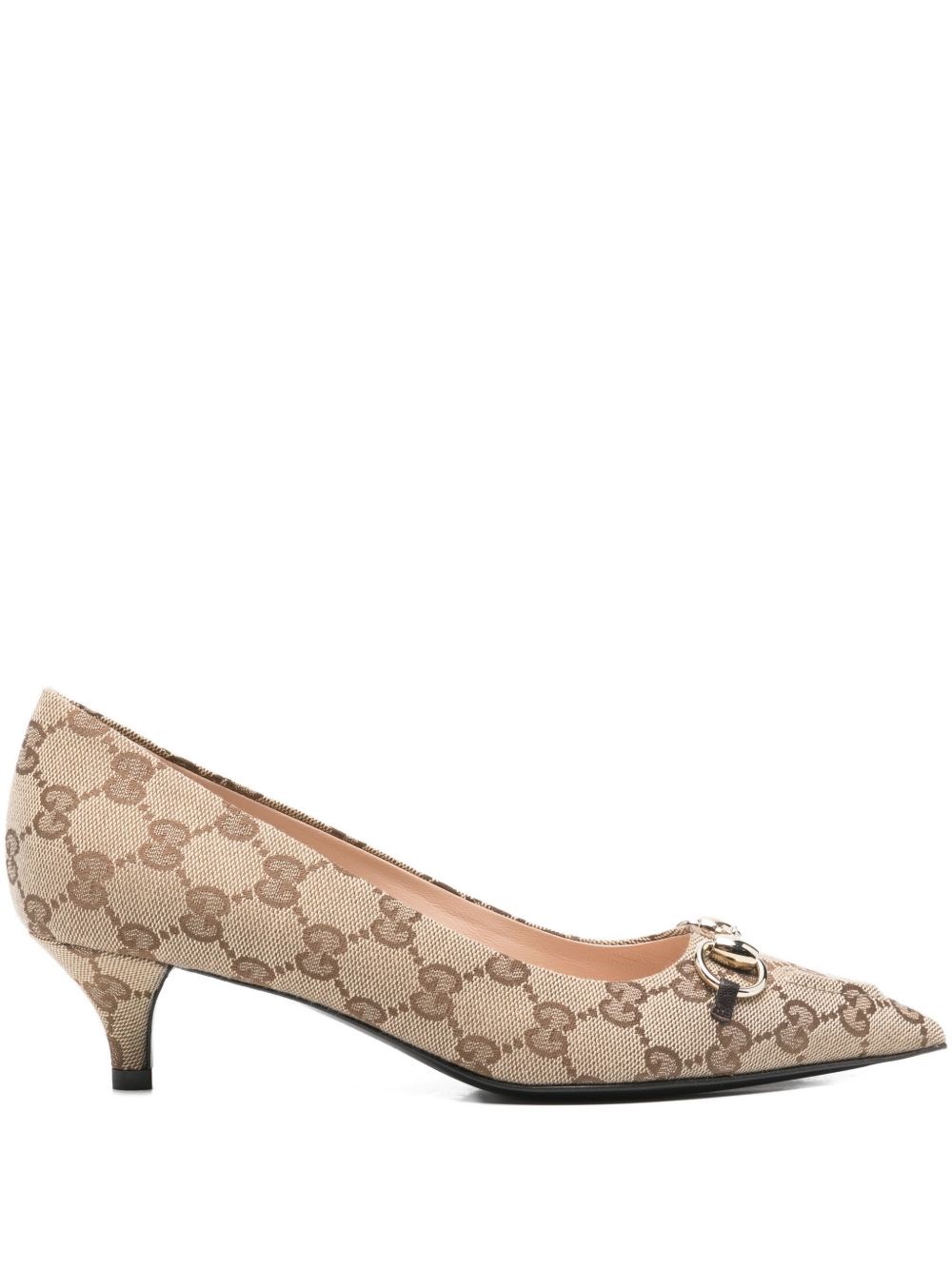 Gucci Gg Motif Pumps In Nude