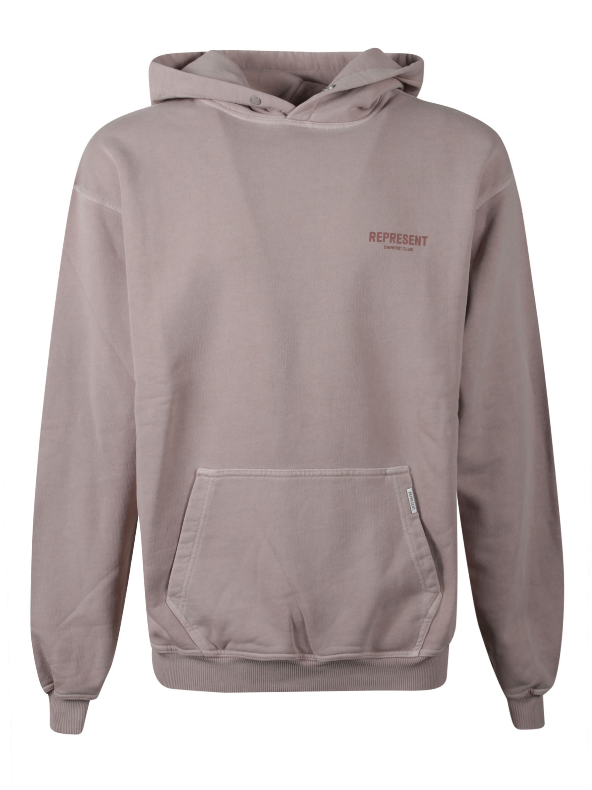 Represent Hoodie With Logo In Neutral