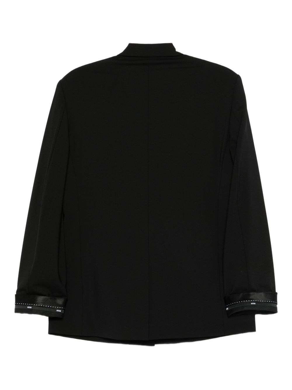Msgm Double-breasted Blazer In Black