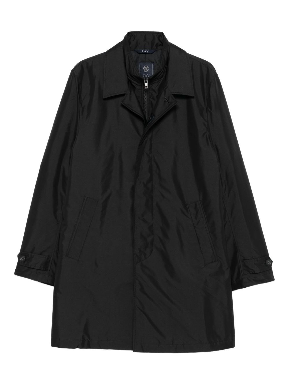 Fay Easy Morning Waterproof Coat In Black