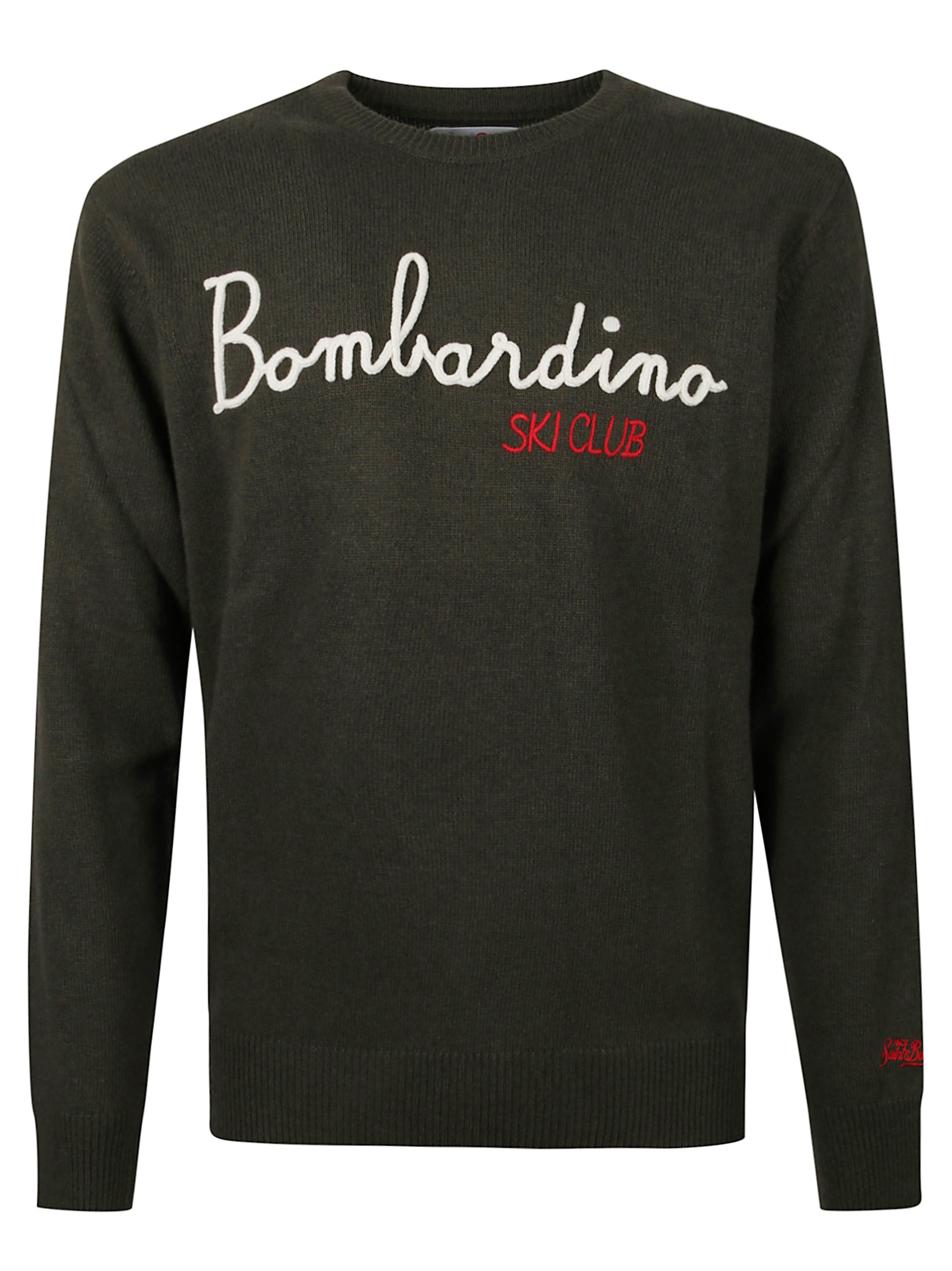 Mc2 Saint Barth Crew Neck Long Sleeve Sweatshirt Heron In Green