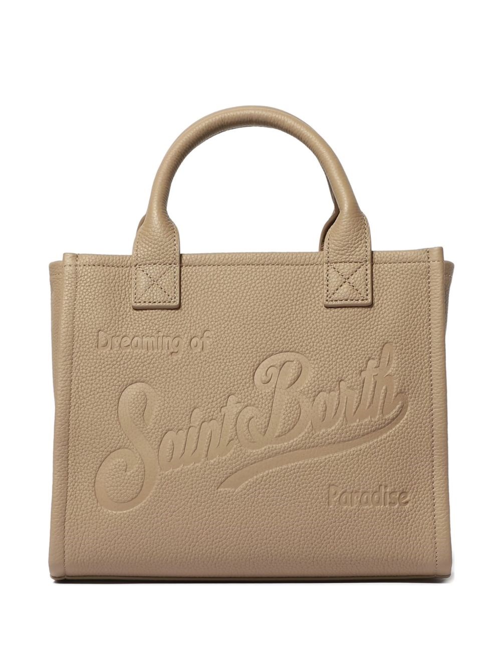 Mc2 Saint Barth Textured Shoulder Bag Detachable Strap In Sand
