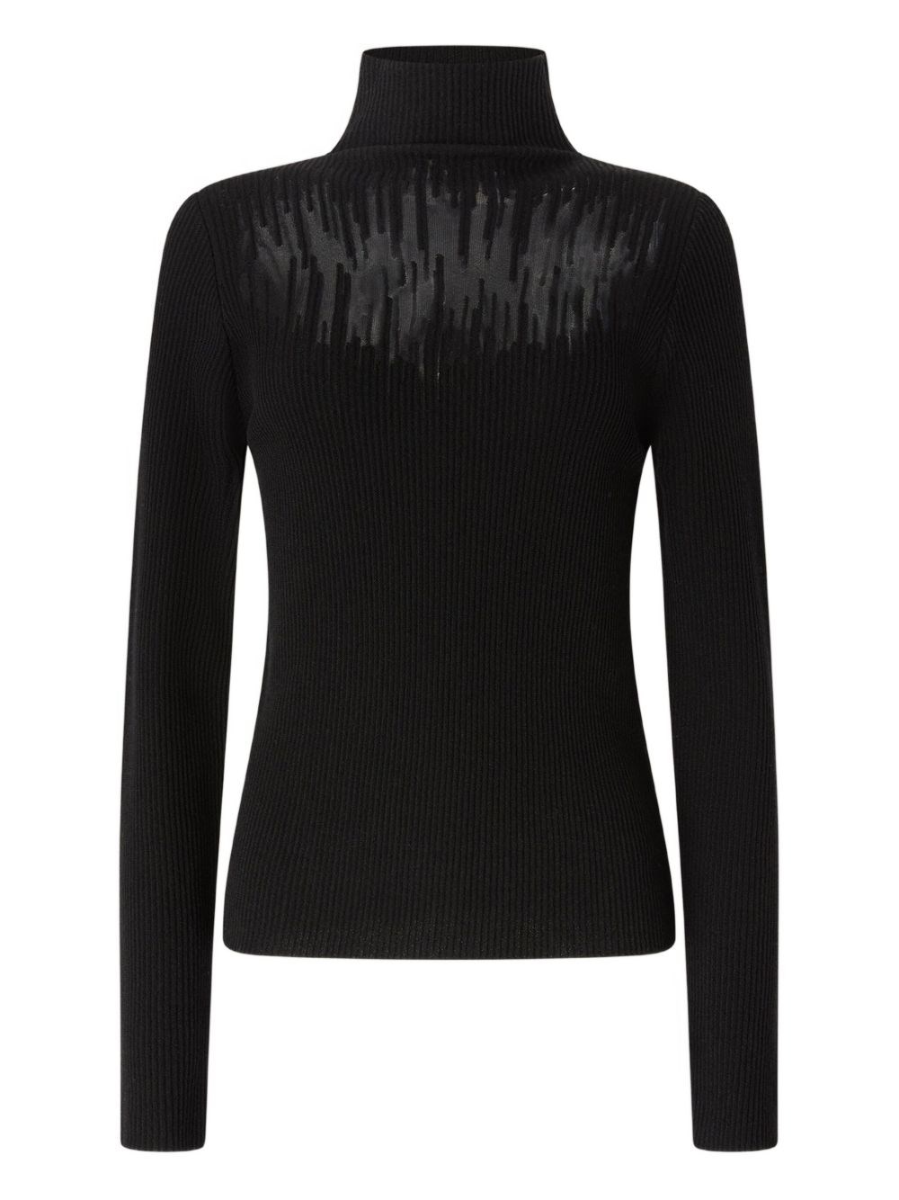 Genny Turtle Neck Long Sleeve Sweather In Black