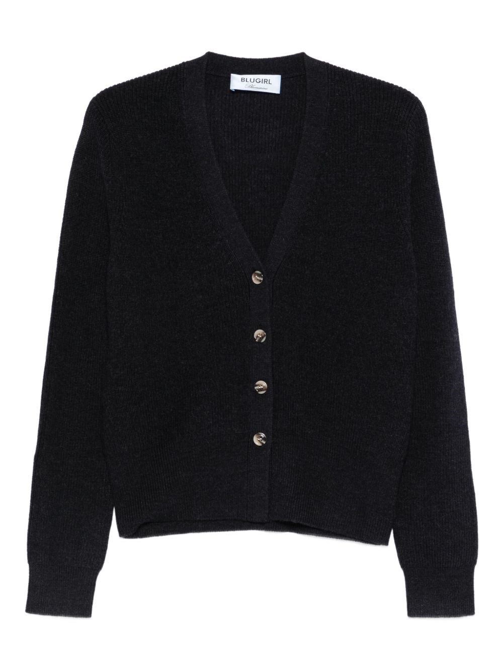 Blugirl Button Cardigan In Black
