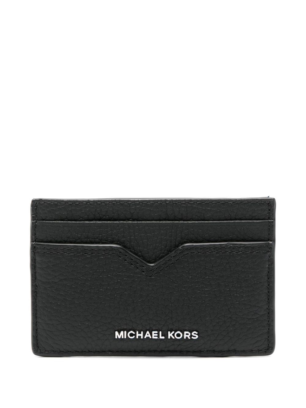 Michael Kors Hudson Notched Cardcase In Black