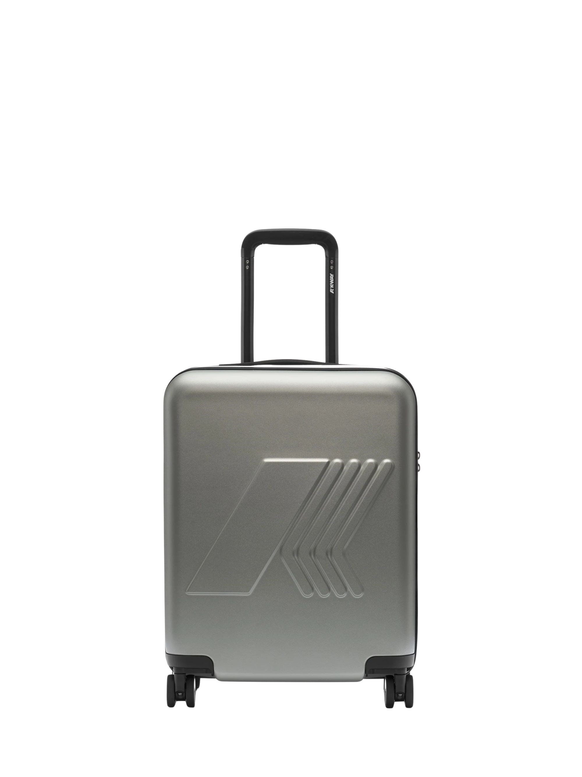 K-way Eudoxie Striped Suitcase In Gray