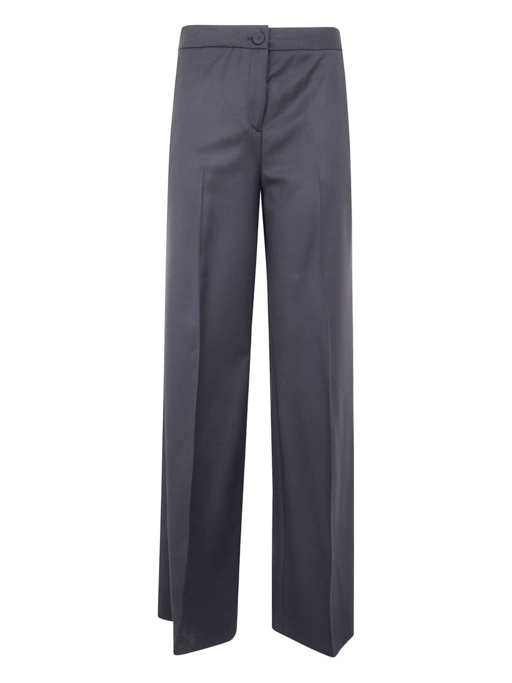 Blugirl Wide Leg Wool Palazzo Trousers In Black