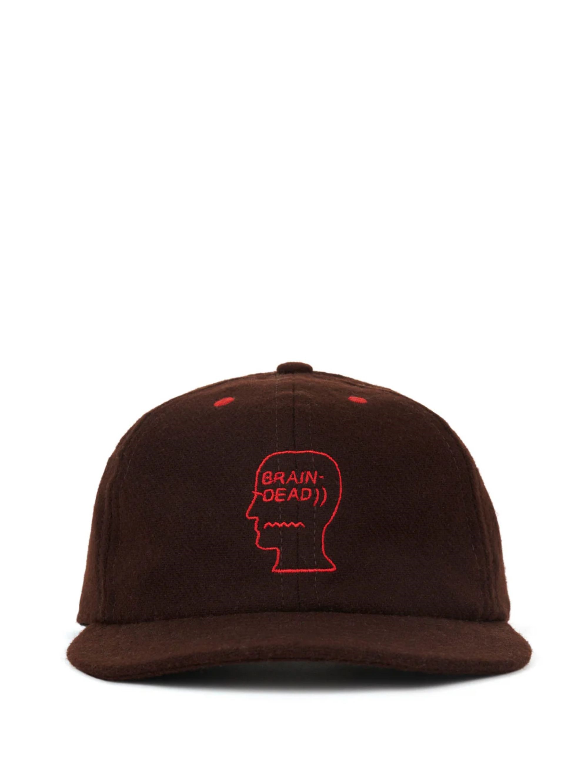 Brain Dead Logohead Six-panel Baseball Hat In Brown