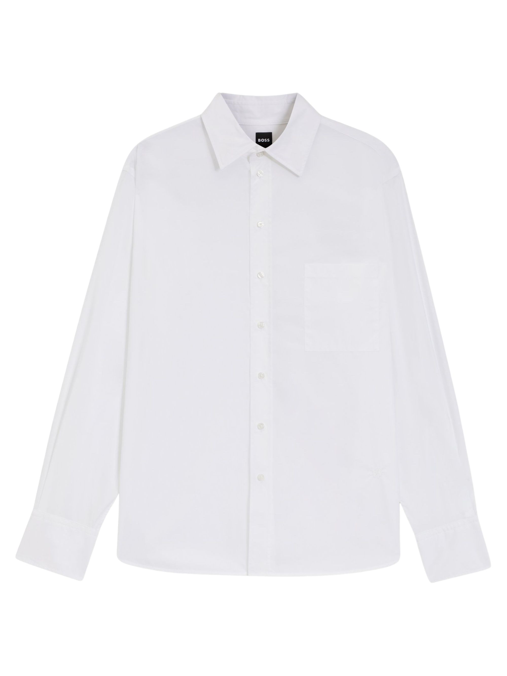 Hugo Boss Boss Saturday Oversized Cotton Shirt In White