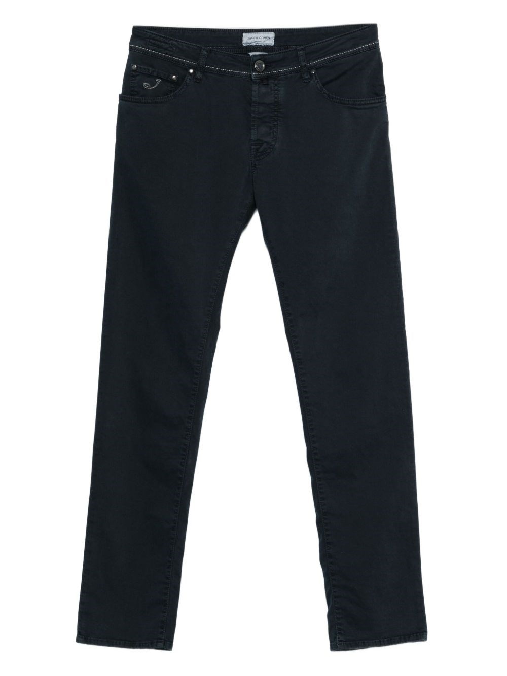 Jacob Cohen Straight Leg Denim Trousers Featuring Pockets In Blue