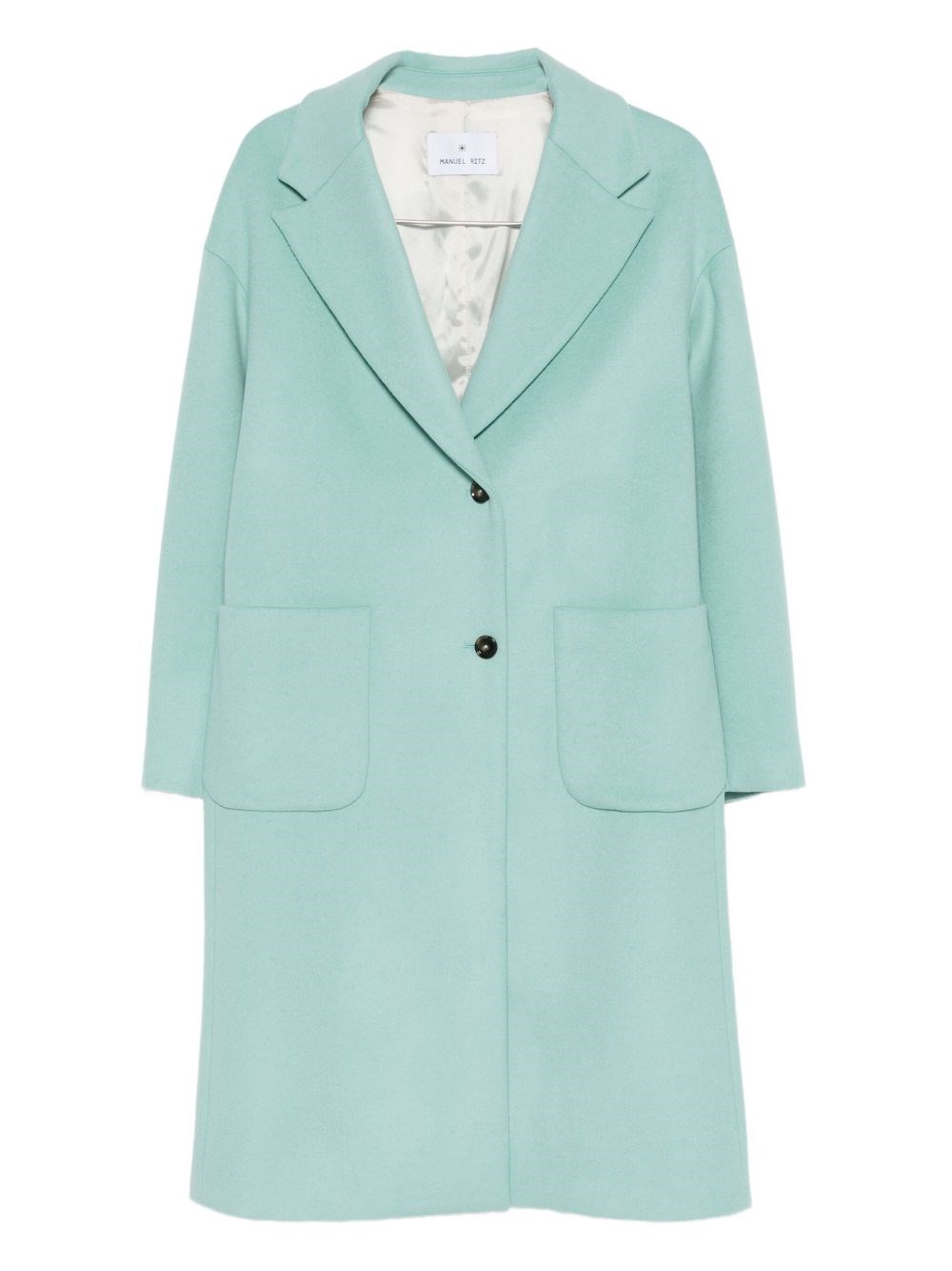 Manuel Ritz Bottoned Double Breasted Coat In Blue