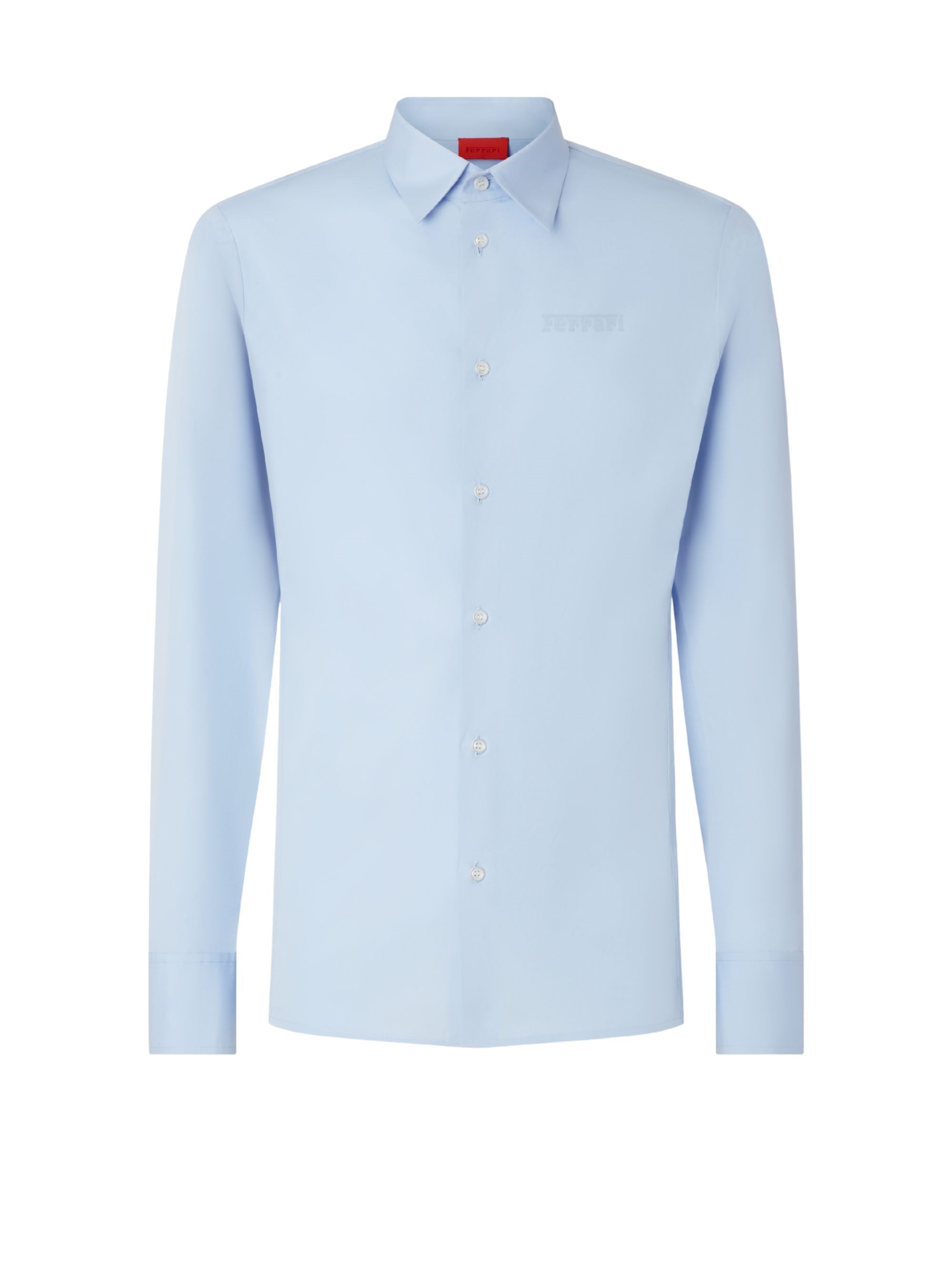 Ferrari Popeline Shirt In Blue