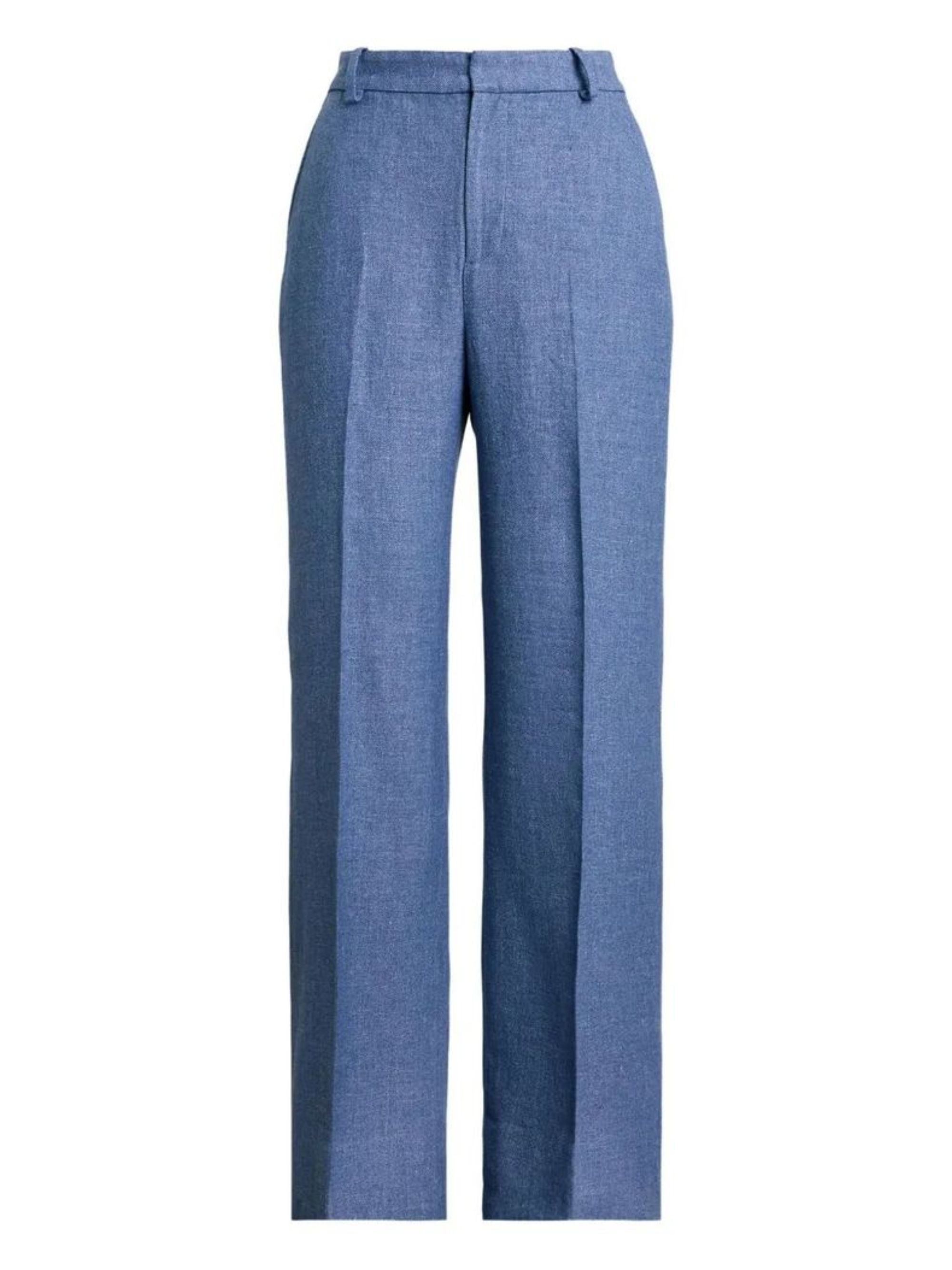 Polo Ralph Lauren Denim Straight Leg Trousers In Blue
