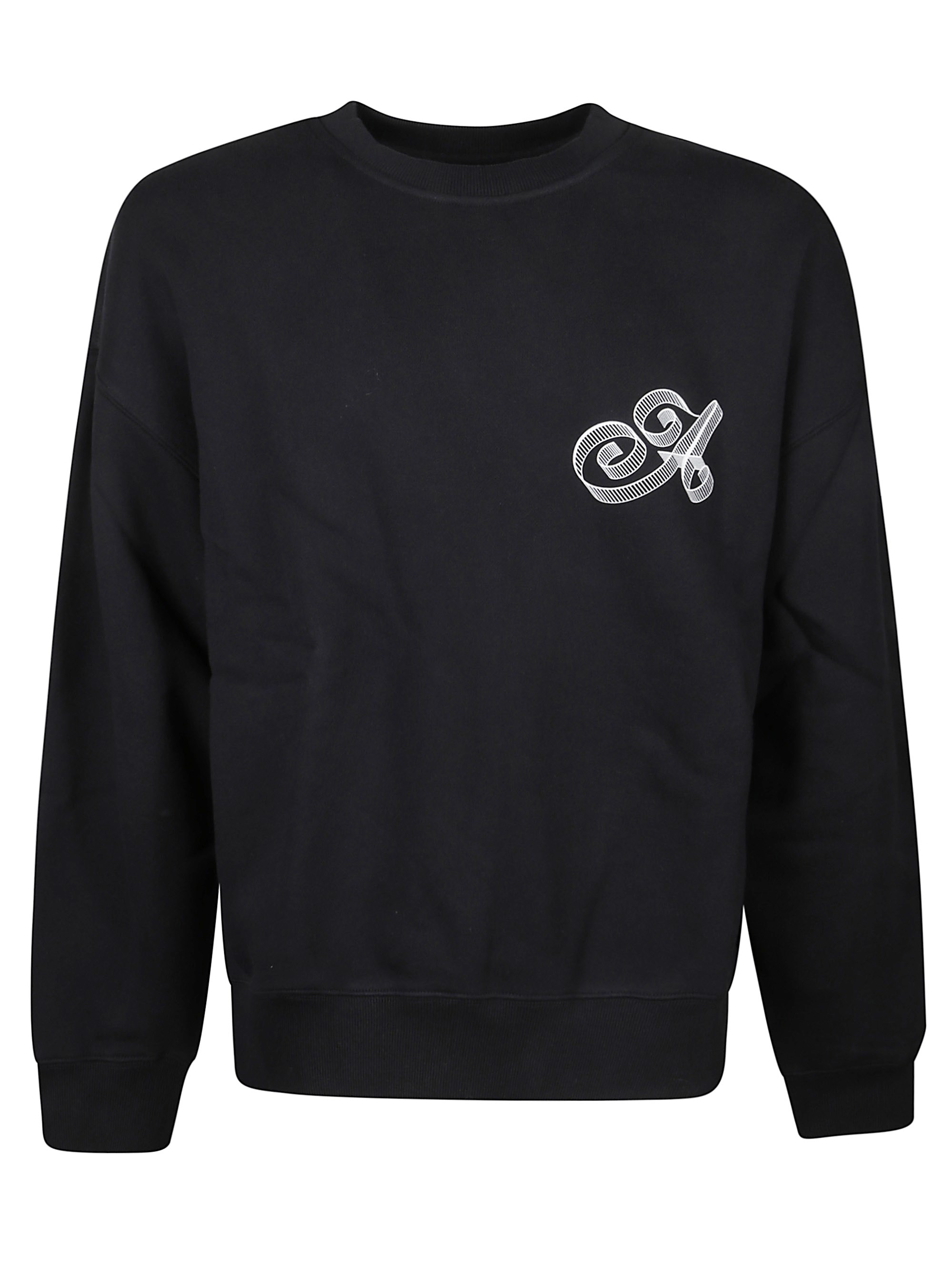 Awake Ny Script Crew Neck Sweatshirt In Black