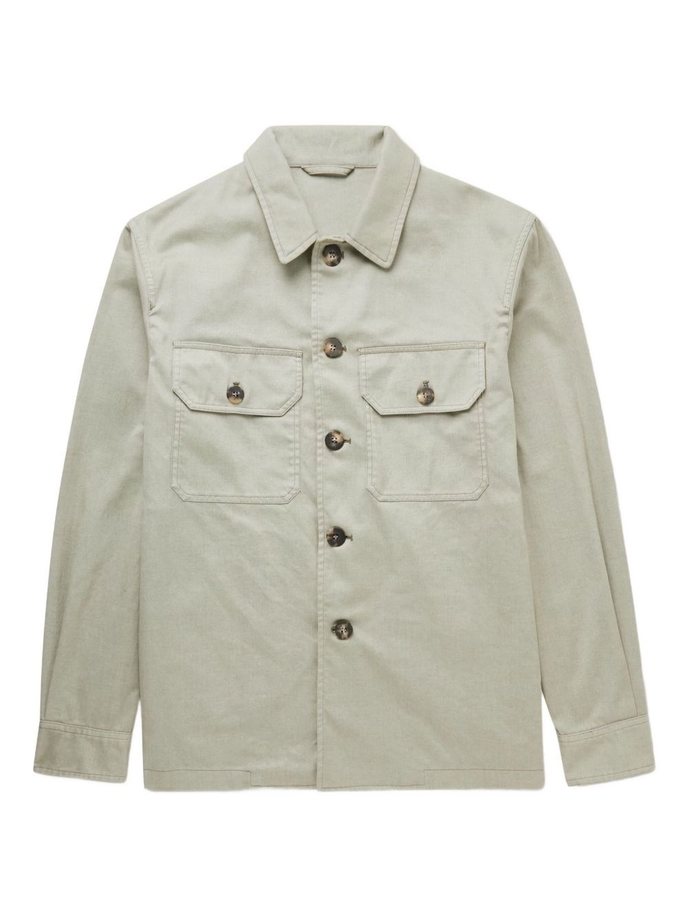 Doppiaa Buttoned-fastening Shirt Jacket In Green