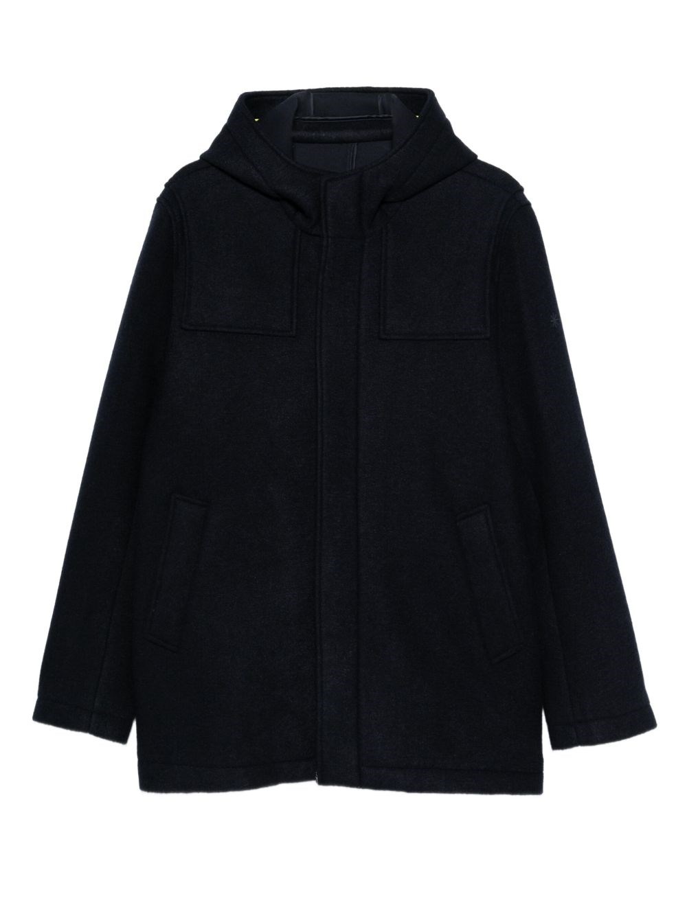 Manuel Ritz Hooded Pocket Coat In Blue