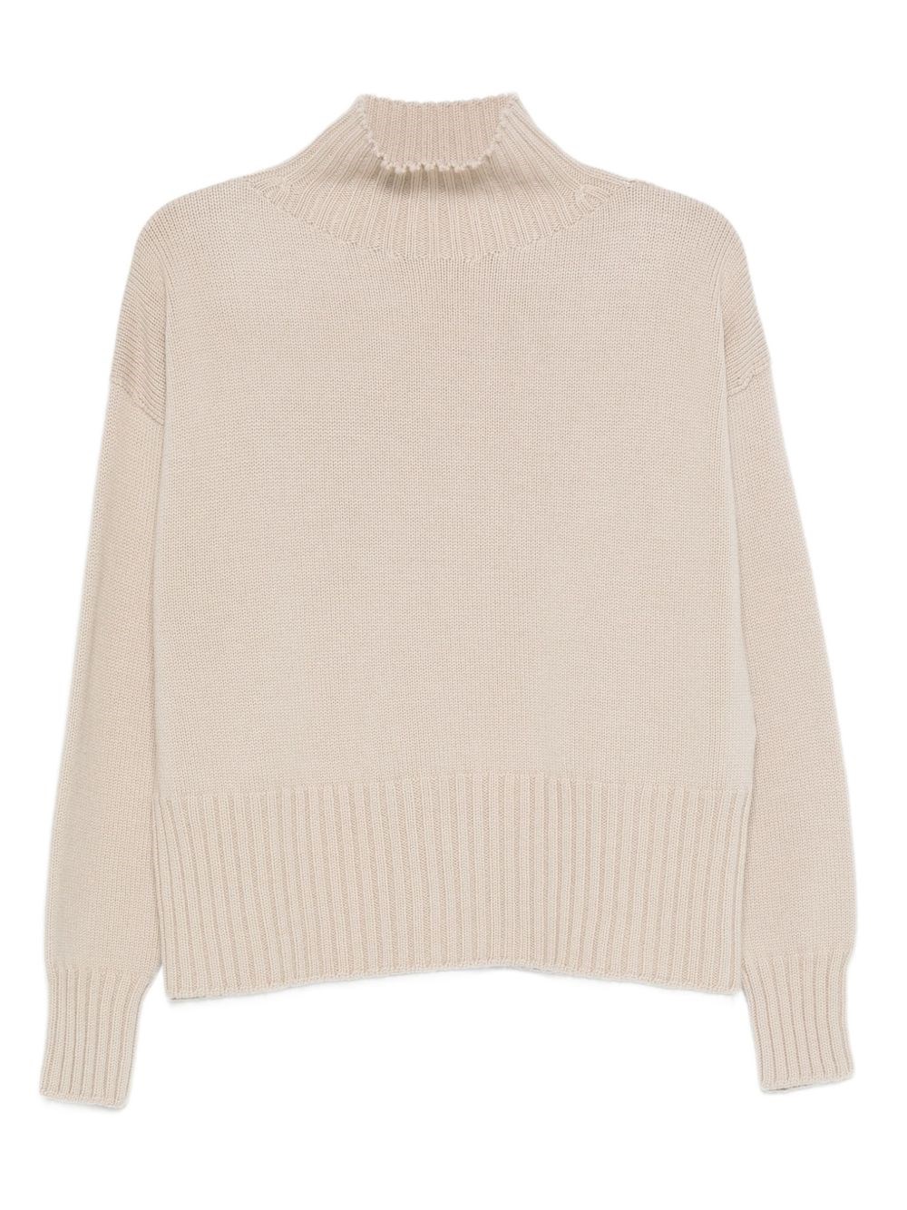 Drumohr High Neck Sweater In Sand
