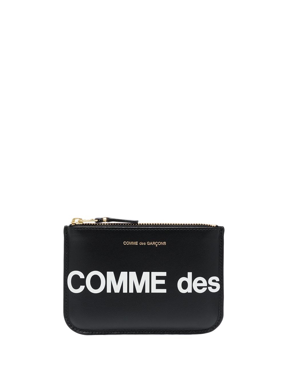 Comme Des Garçons Leather Credit Card Case In Black