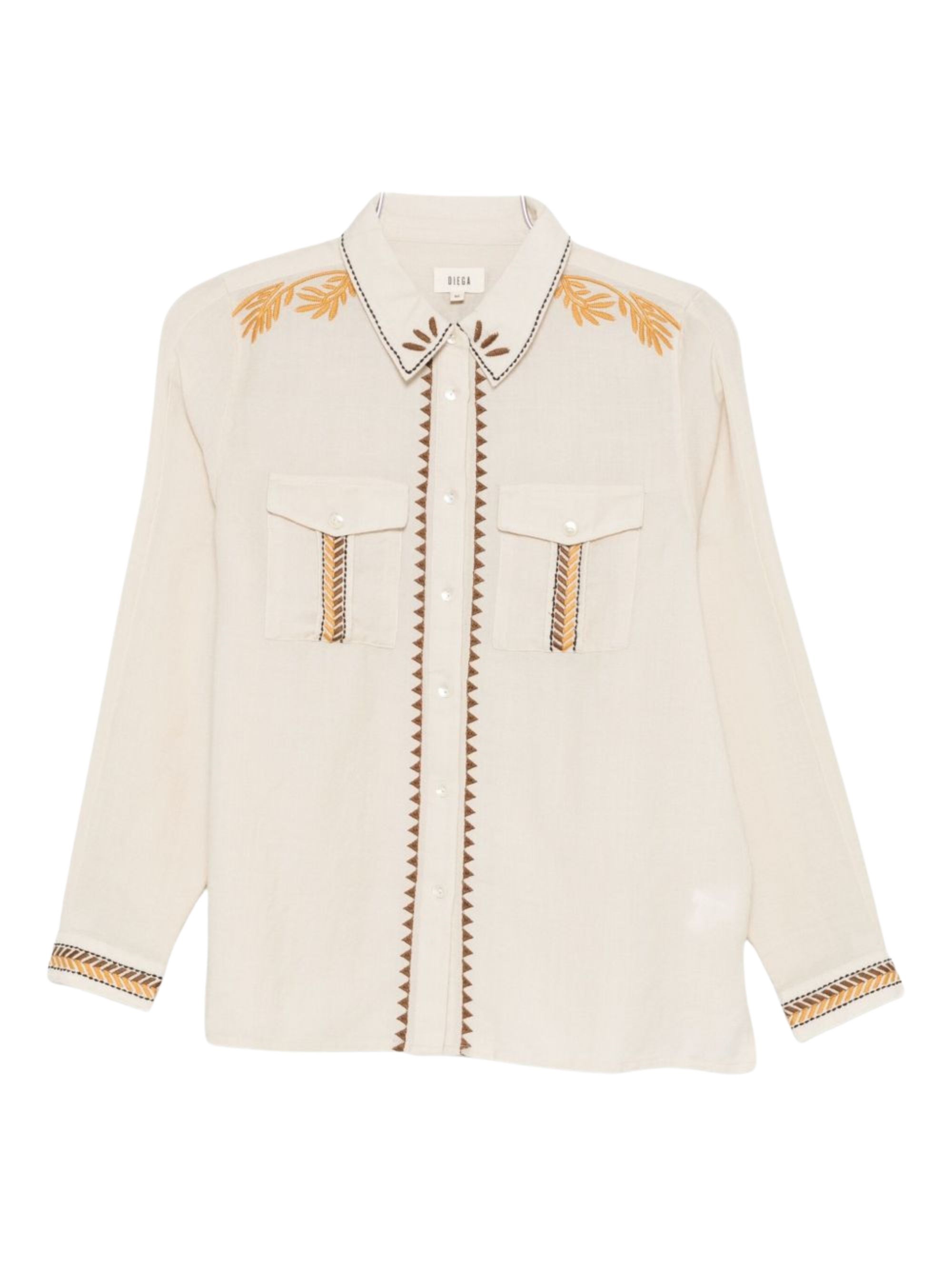 Diega Double Pocket Shirt Cherlo In Neutral