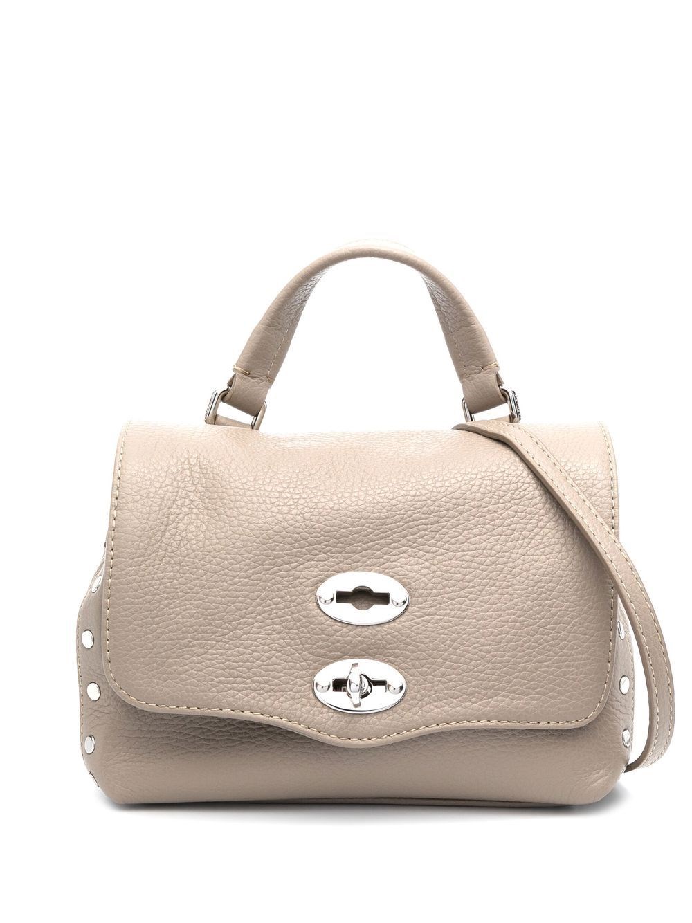 Zanellato Postina Daily Baby Leather Handbag In Gray