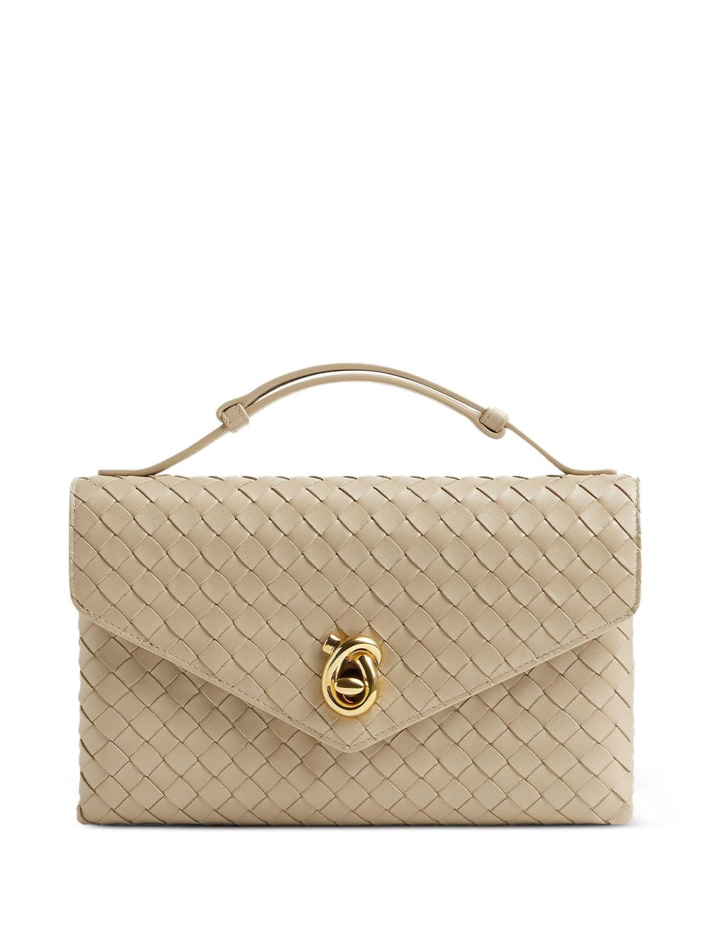 Bottega Veneta Knot Lock Leather Clutch