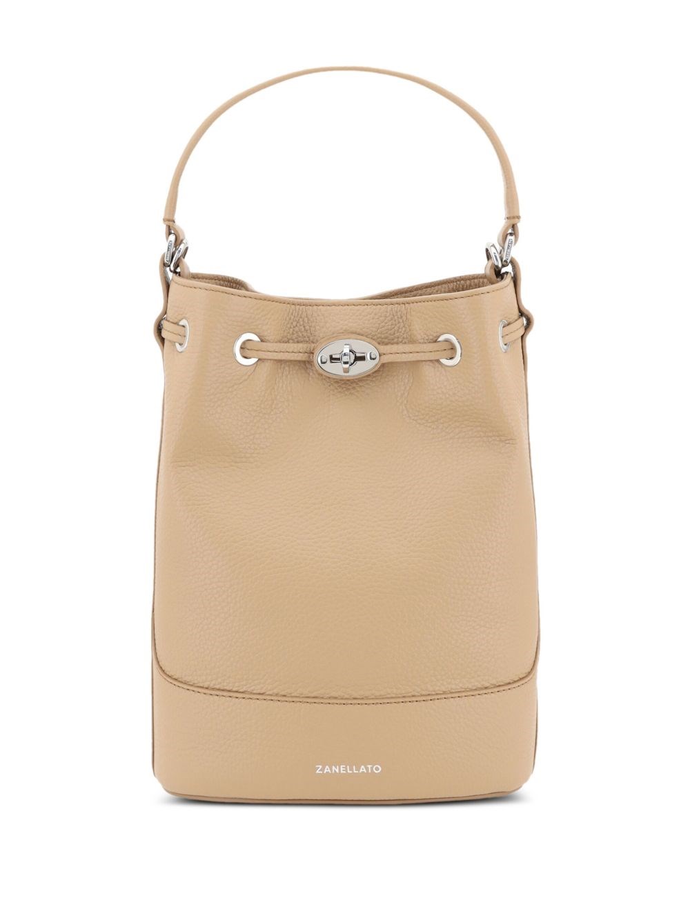 Zanellato Monda Daily Small Leather Bucket Bag In Brown