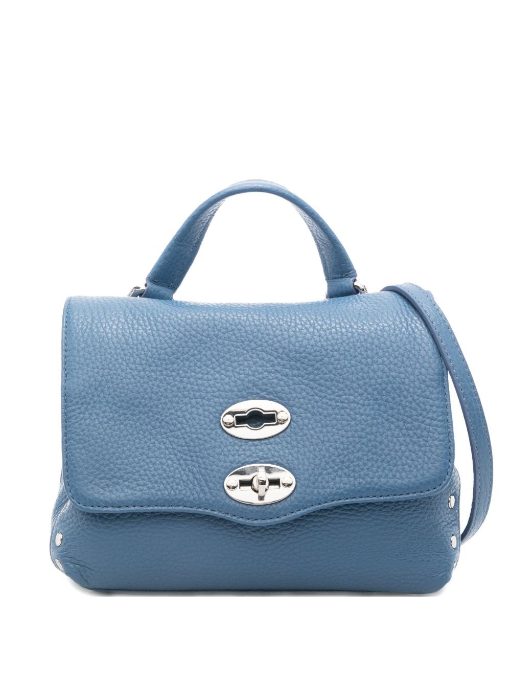 Zanellato Postina Daily Baby Leather Handbag In Blue
