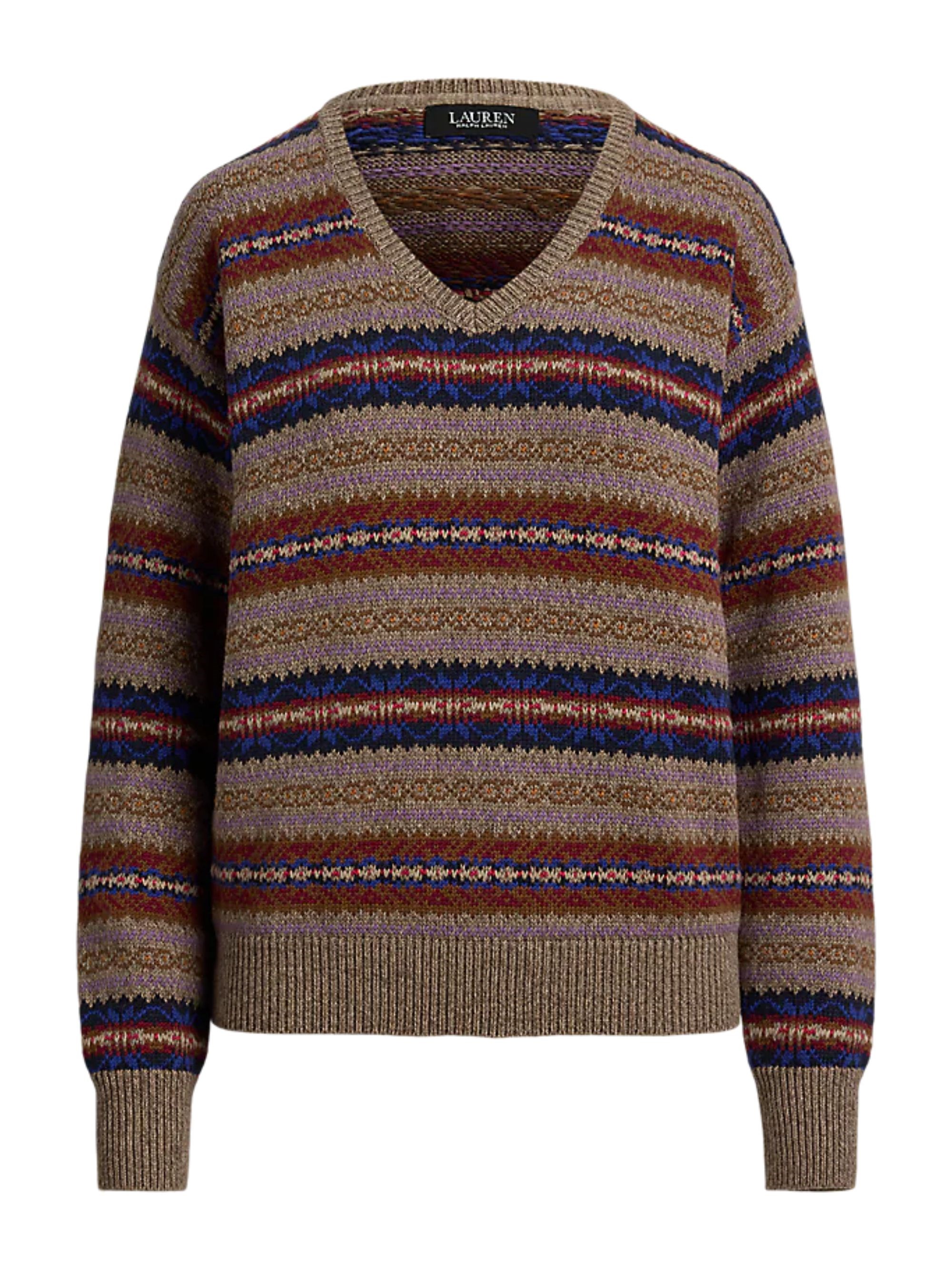 Ralph Lauren Lauren V-neck Sweater In Sand