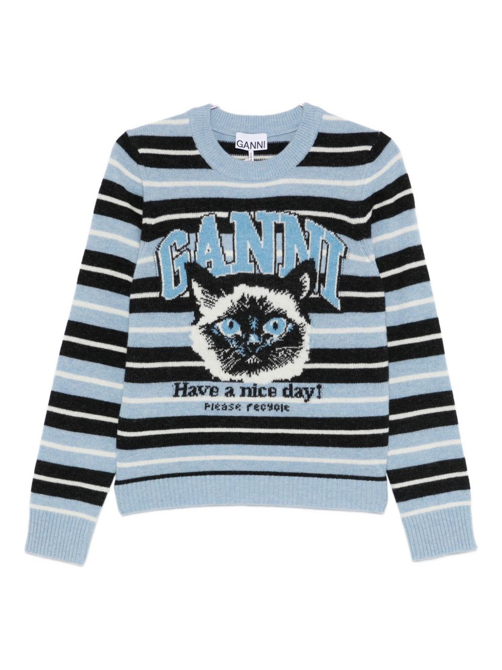GANNI Wool Crewneck Sweater