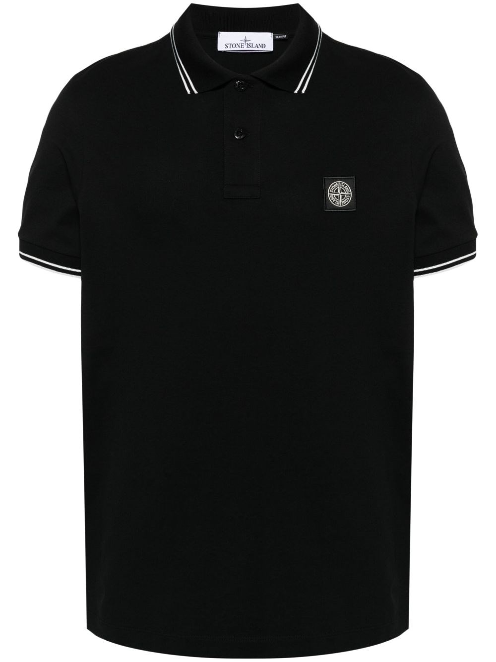 Stone Island Logo Cotton Polo Shirt