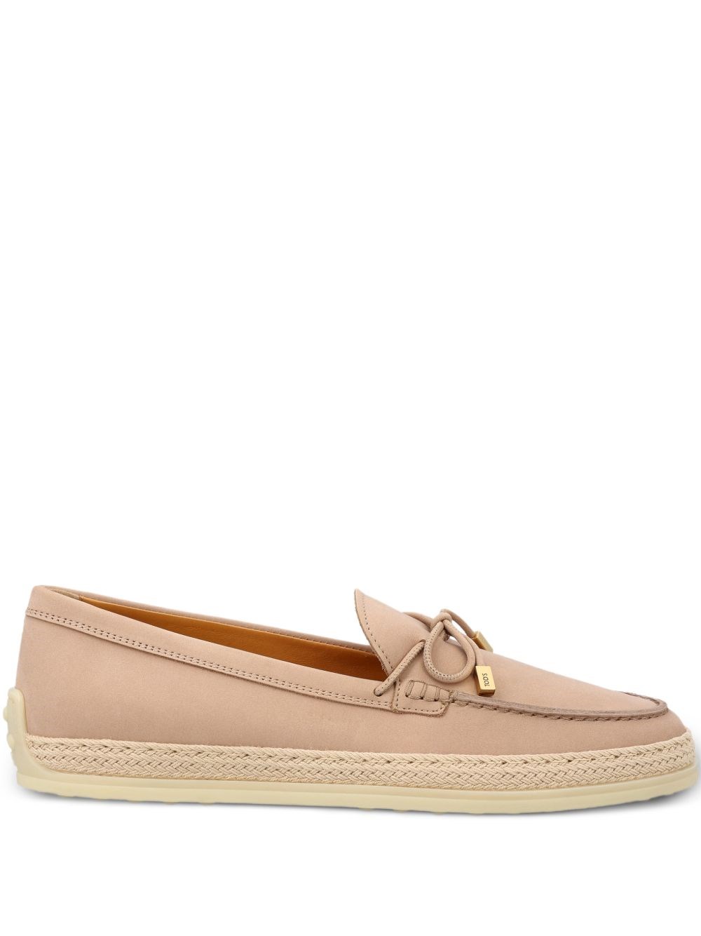 Tod's Suede Leather Loafers In Pink