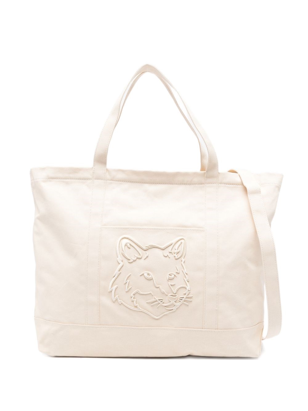 MAISON KITSUNE' Fox Head Xl Canvas Tote