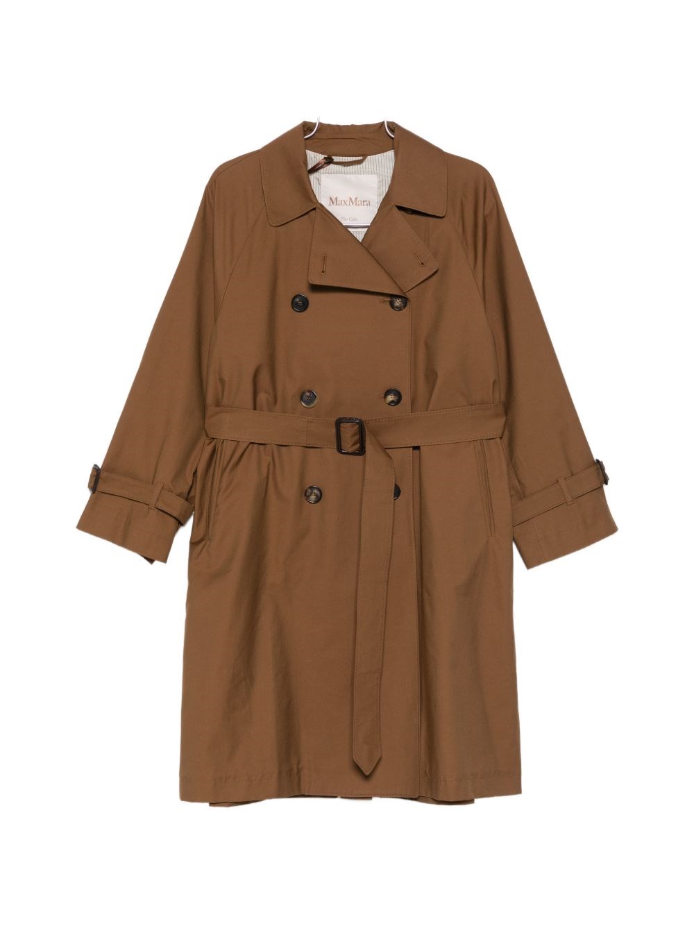 Max Mara The Cube Cotton Blend Trench Coat In Brown