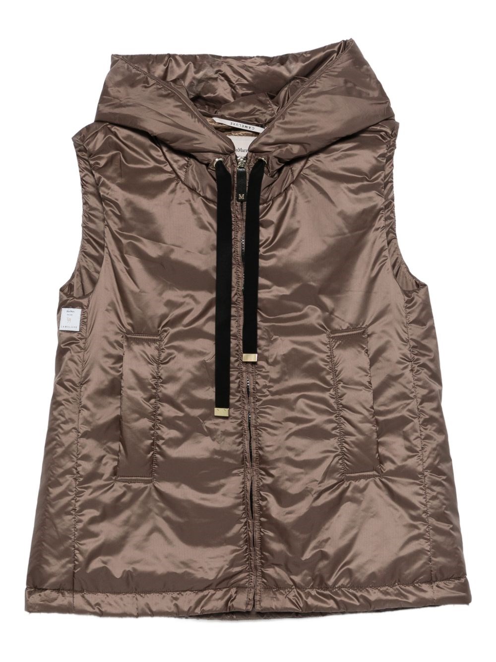 Max Mara The Cube Down Vest In Brown