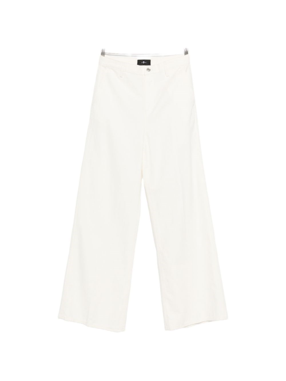 7 For All Mankind Flared Leg Denim Jeans In White